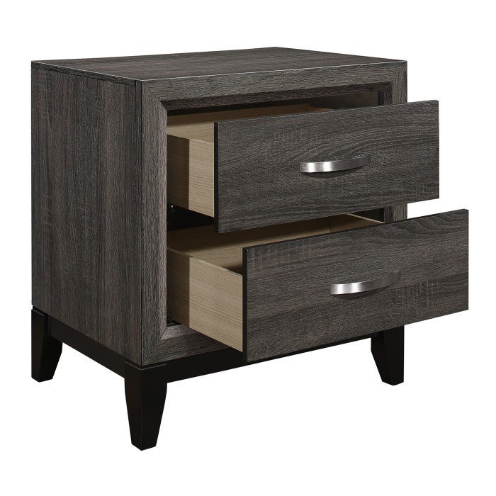 Davi Gray Nightstand - Ornate Home