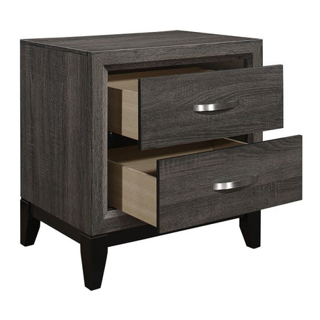 Davi Gray Nightstand - Ornate Home