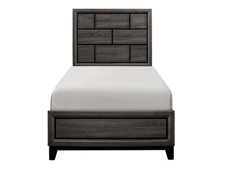 Davi Gray Twin Bed - Ornate Home