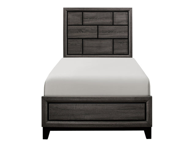 Davi Gray Twin Bed - Ornate Home