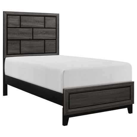 Davi Gray Twin Bed - Ornate Home
