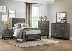 Davi Gray Twin Bed - Ornate Home