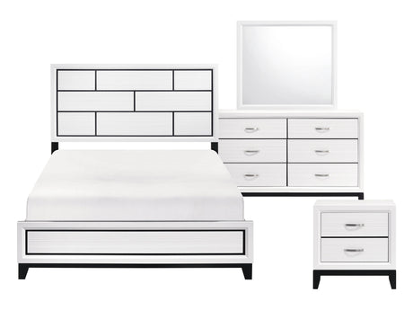 Davi White 4-Piece Queen Bedroom Set - Ornate Home