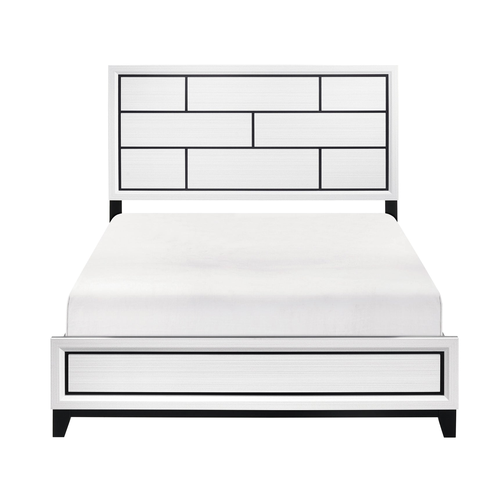 Davi White 4-Piece Queen Bedroom Set - Ornate Home