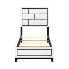 Davi White 4-Piece Twin Bedroom Set - Ornate Home