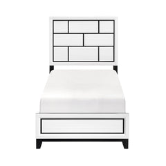 Davi White 4-Piece Twin Bedroom Set - Ornate Home