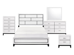 Davi White 5-Piece Queen Bedroom Set - Ornate Home