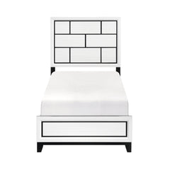 Davi White 5-Piece Twin Bedroom Set - Ornate Home