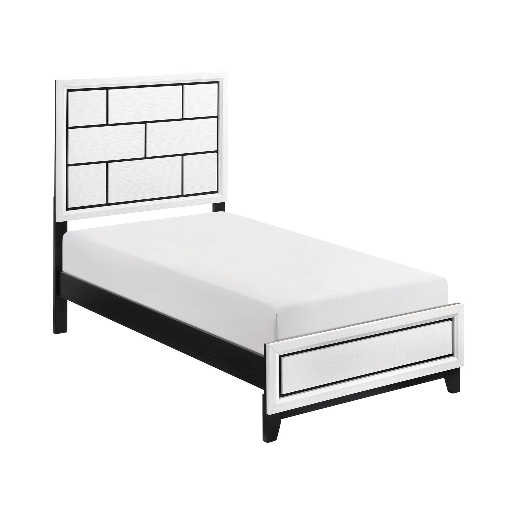 Davi White 5-Piece Twin Bedroom Set - Ornate Home