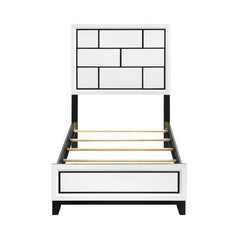 Davi White 5-Piece Twin Bedroom Set - Ornate Home