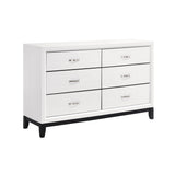 Davi White 5-Piece Twin Bedroom Set - Ornate Home
