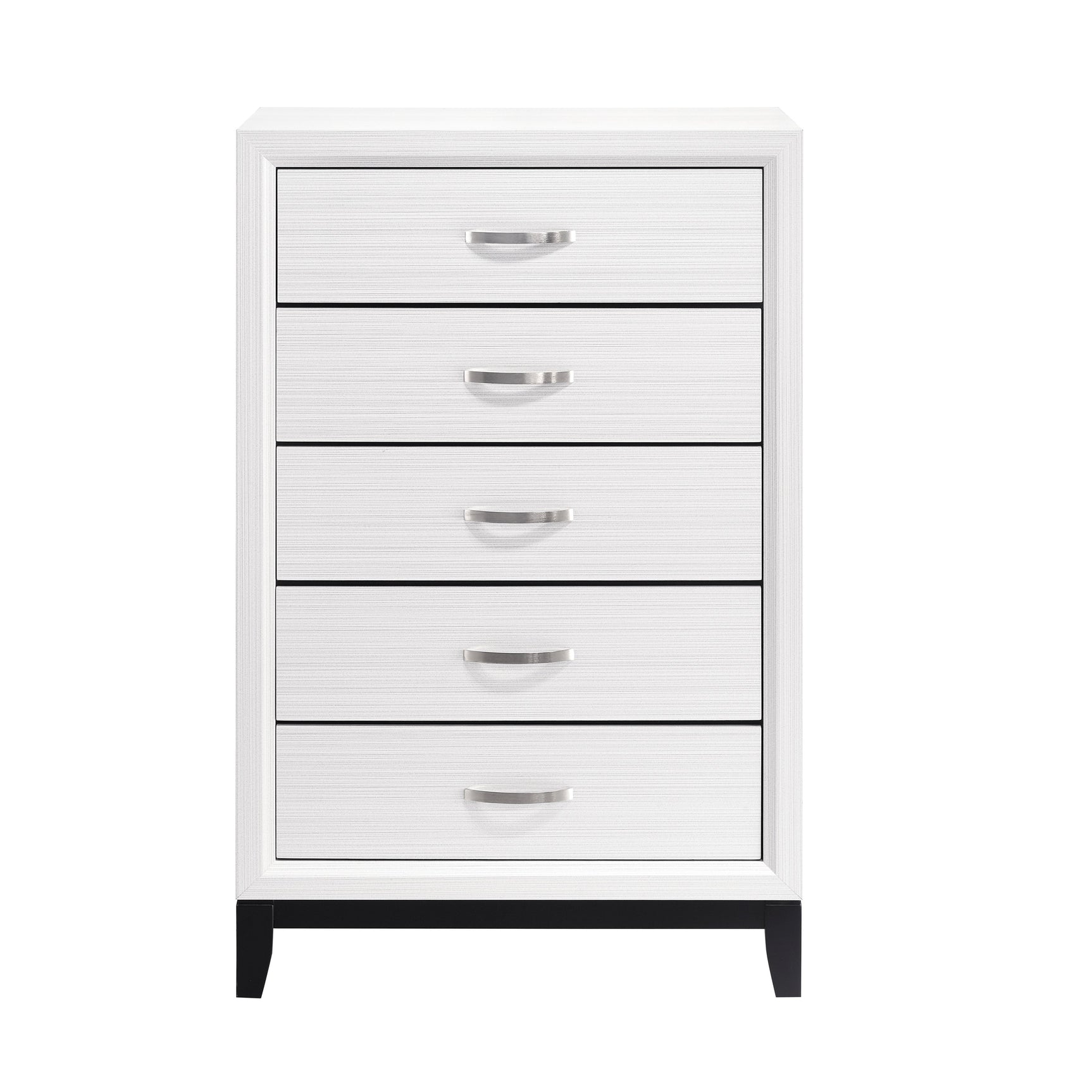 Davi White 5-Piece Twin Bedroom Set - Ornate Home