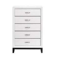 Davi White 5-Piece Twin Bedroom Set - Ornate Home