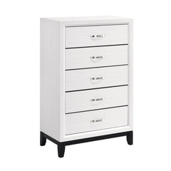 Davi White 5-Piece Twin Bedroom Set - Ornate Home