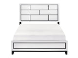 Davi White Eastern King Bed - Ornate Home