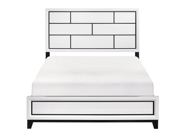 Davi White Eastern King Bed - Ornate Home