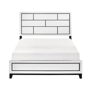 Davi White Eastern King Bed - Ornate Home