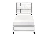 Davi White Twin Bed - Ornate Home