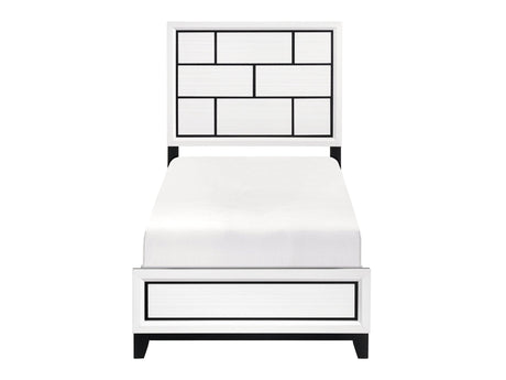 Davi White Twin Bed - Ornate Home