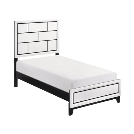 Davi White Twin Bed - Ornate Home