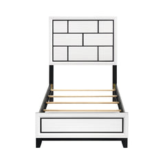 Davi White Twin Bed - Ornate Home