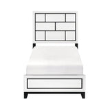 Davi White Twin Bed - Ornate Home