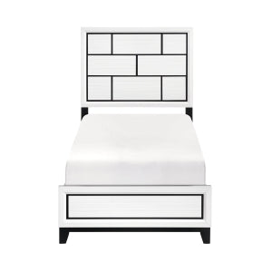 Davi White Twin Bed - Ornate Home