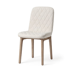 David Cream/Brown Solid Back Dining Side Chair (Set of 2) - Ornate Home