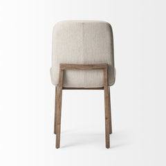 David Cream/Brown Solid Back Dining Side Chair (Set of 2) - Ornate Home