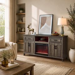 David Gray 70"W Fireplace TV Stand - Ornate Home
