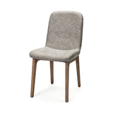 David Gray/Medium Brown Solid Back Dining Side Chair (Set of 2) - Ornate Home