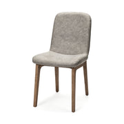 David Gray/Medium Brown Solid Back Dining Side Chair (Set of 2) - Ornate Home