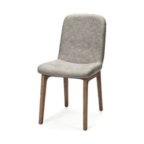 David Gray/Medium Brown Solid Back Dining Side Chair (Set of 2) - Ornate Home