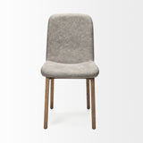David Gray/Medium Brown Solid Back Dining Side Chair (Set of 2) - Ornate Home