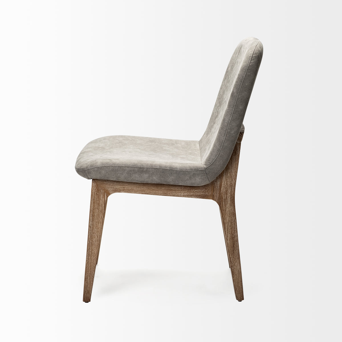 David Gray/Medium Brown Solid Back Dining Side Chair (Set of 2) - Ornate Home