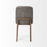David Gray/Medium Brown Solid Back Dining Side Chair (Set of 2) - Ornate Home