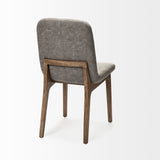 David Gray/Medium Brown Solid Back Dining Side Chair (Set of 2) - Ornate Home