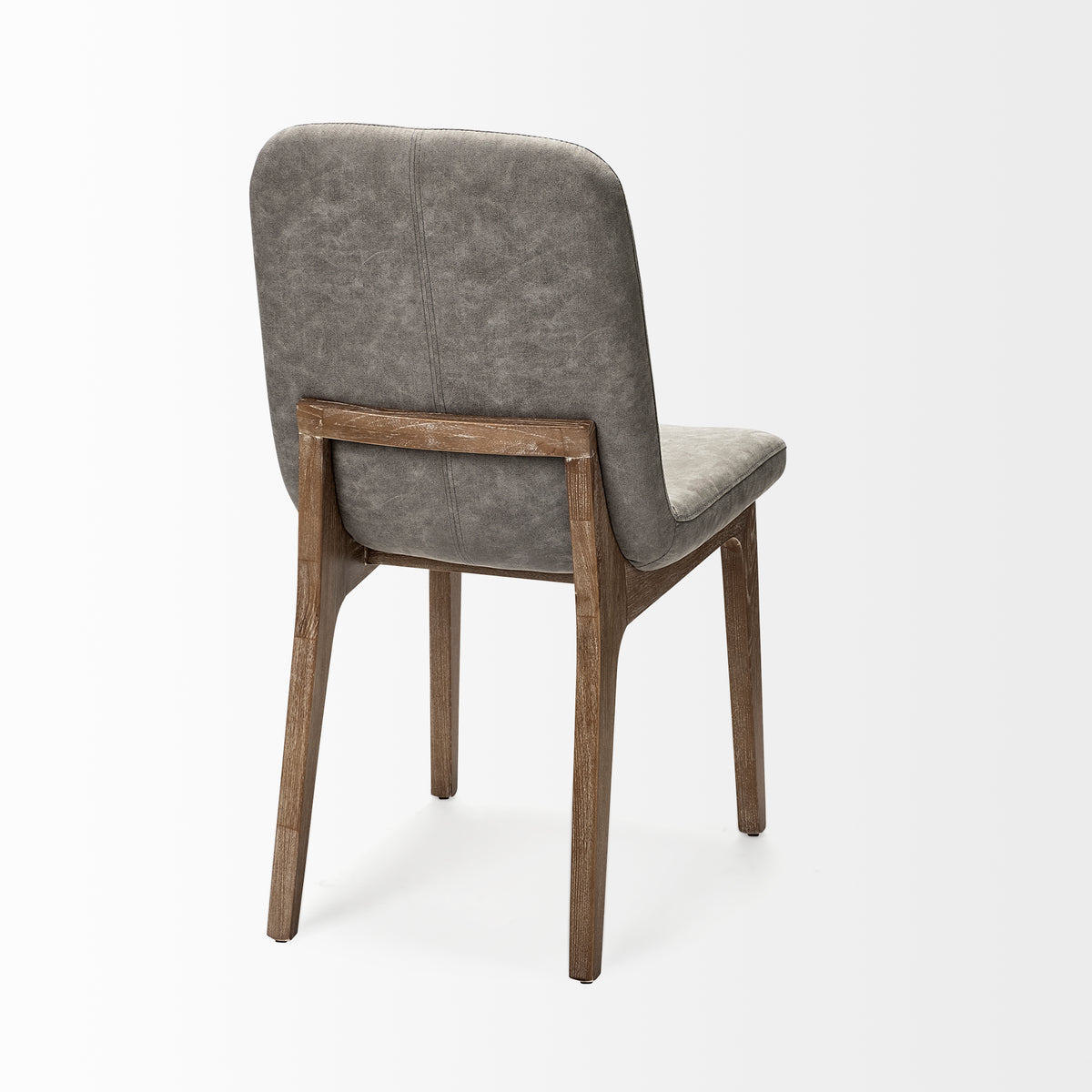 David Gray/Medium Brown Solid Back Dining Side Chair (Set of 2) - Ornate Home