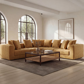 Davie Golden Yellow Classic L Modular Sectional - Ornate Home
