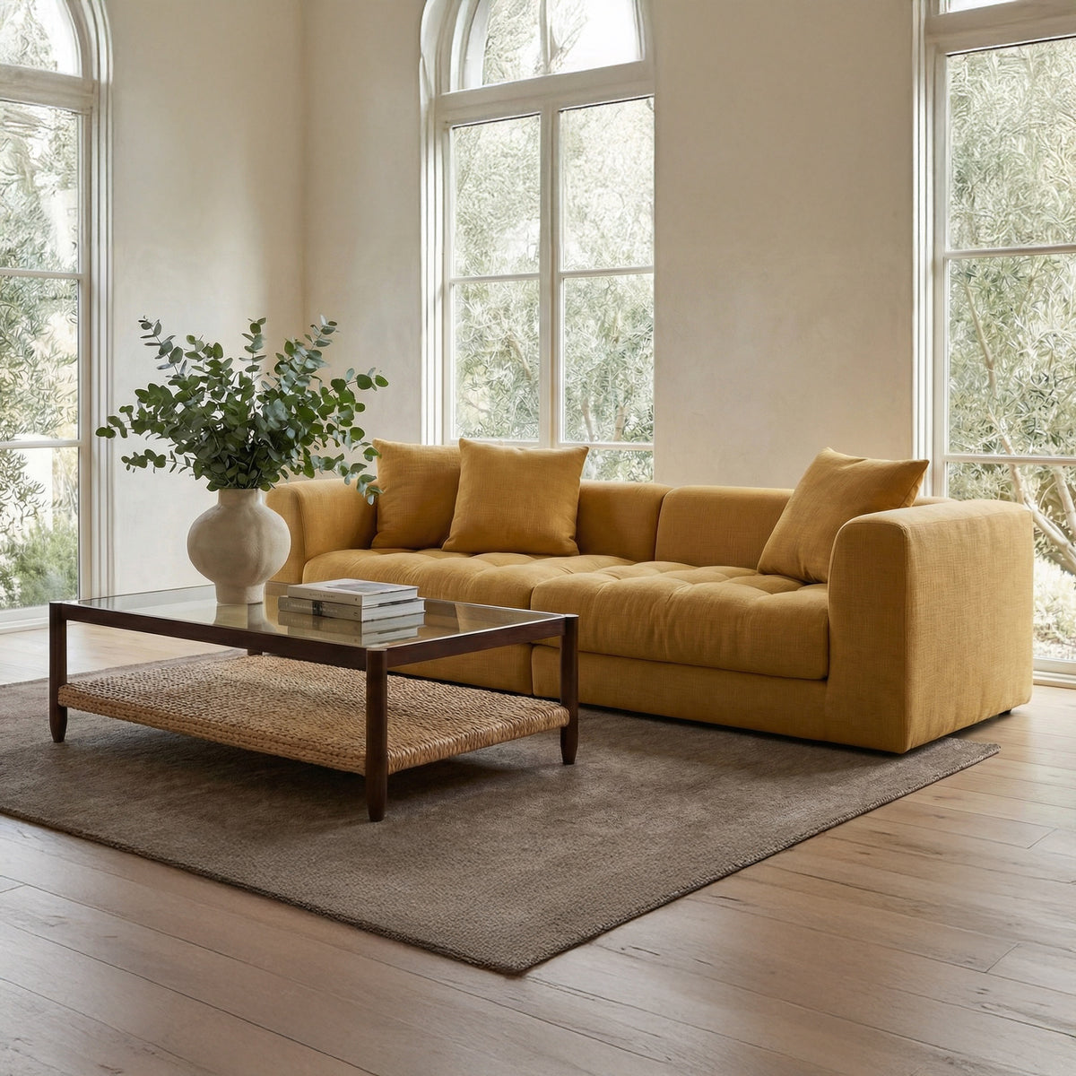 Davie Golden Yellow Modular Sofa - Ornate Home