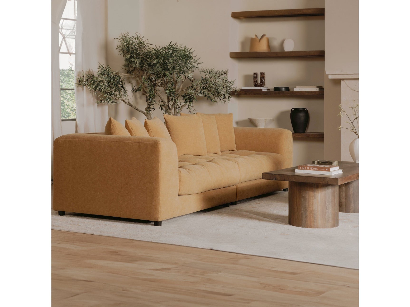 Davie Golden Yellow Sofa - Ornate Home