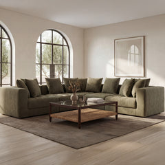 Davie Olive Corner Chair - Ornate Home