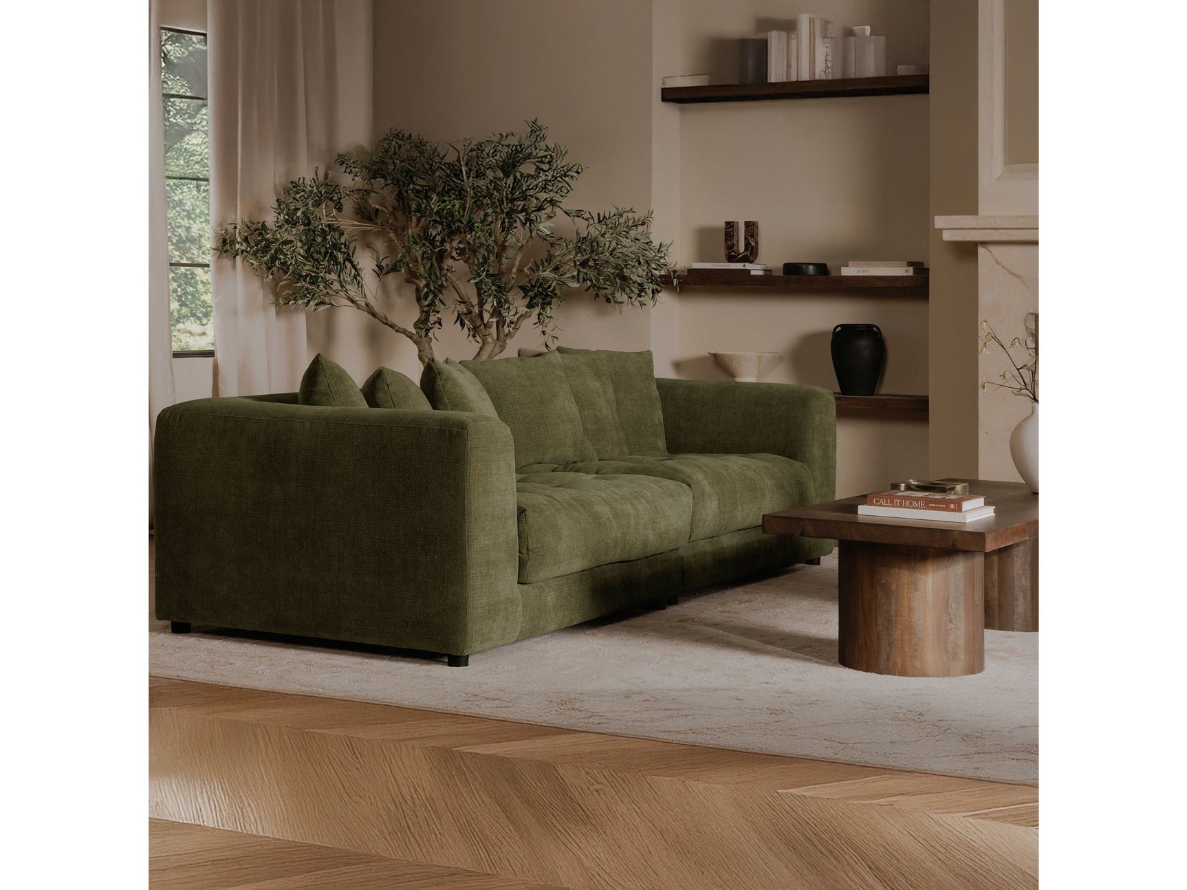 Davie Olive Sofa - Ornate Home