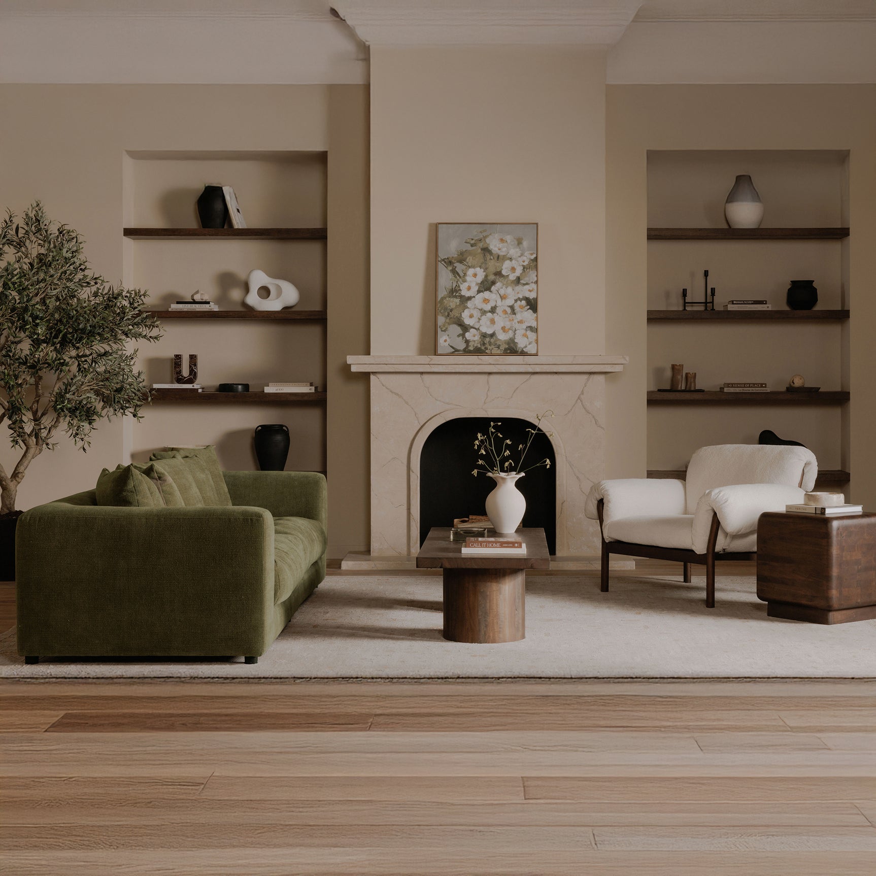 Davie Olive Sofa - Ornate Home