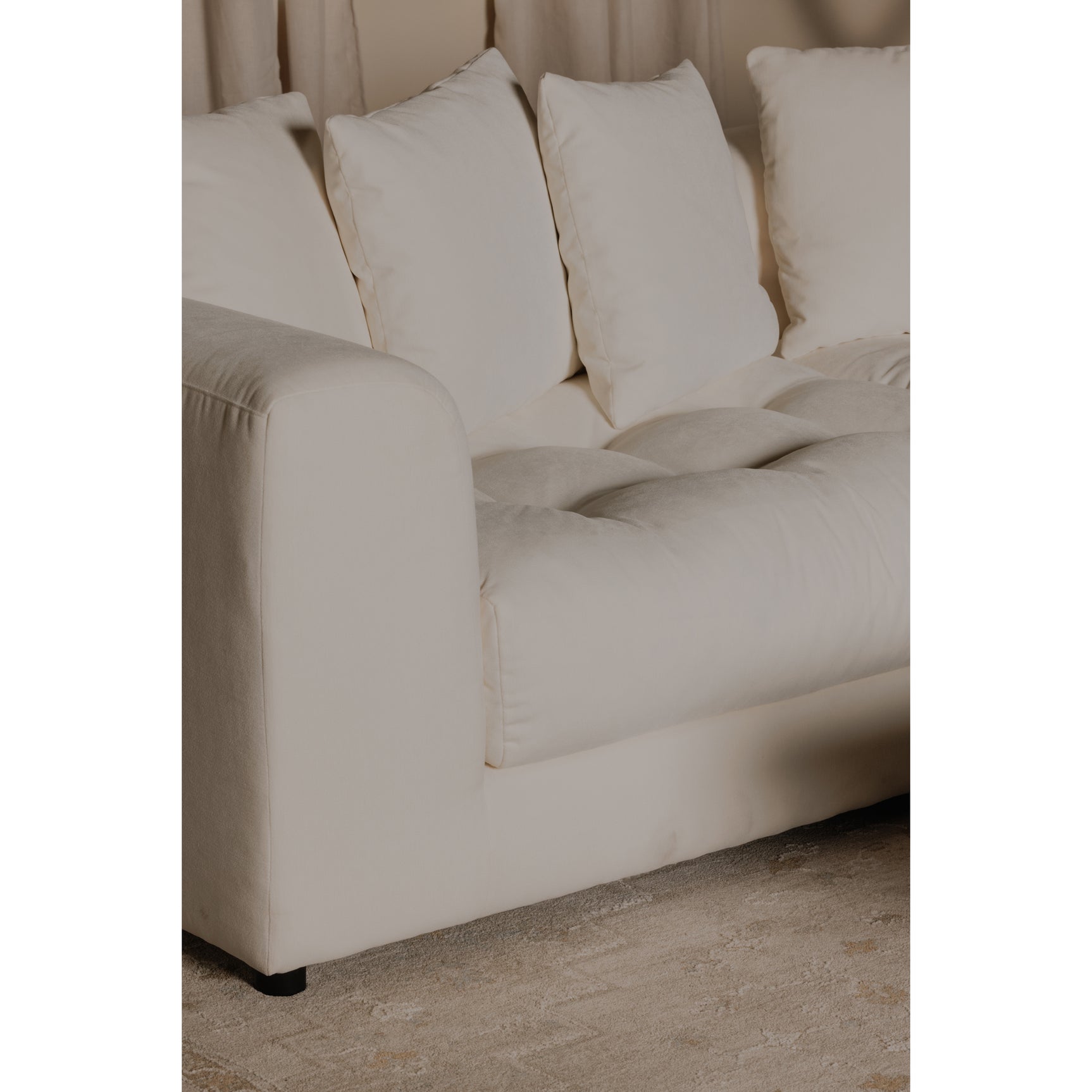 Davie Warm White Sofa - Ornate Home