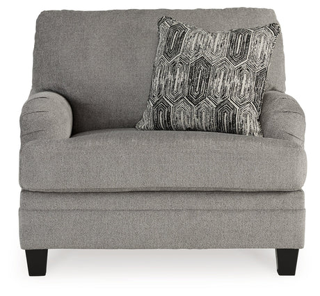 Davinca Charcoal Oversized Chair - Ornate Home