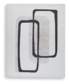 Davismour Ivory/Taupe/Charcoal Large Rug - Ornate Home