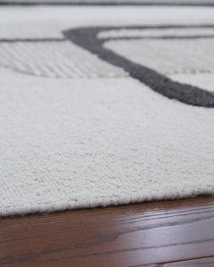 Davismour Ivory/Taupe/Charcoal Medium Rug - Ornate Home