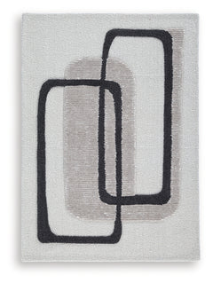 Davismour Ivory/Taupe/Charcoal Medium Rug - Ornate Home