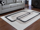 Davismour Ivory/Taupe/Charcoal Medium Rug - Ornate Home